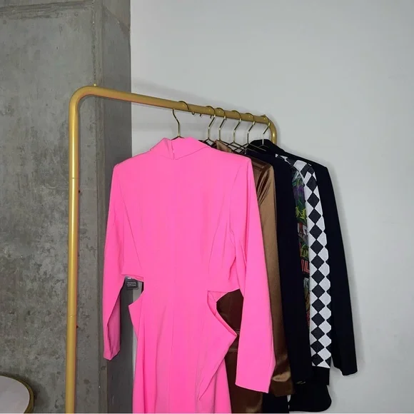 Express Pink Cutout Mini Blazer Long Sleeve Barbie Dress - Picture 14 of 17